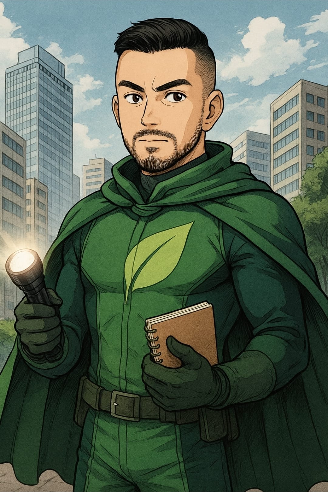 Dessin généré par IA représentant Marvin POGNART