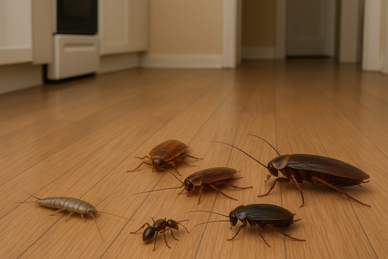 Image générée par IA représentant des insectes rampants