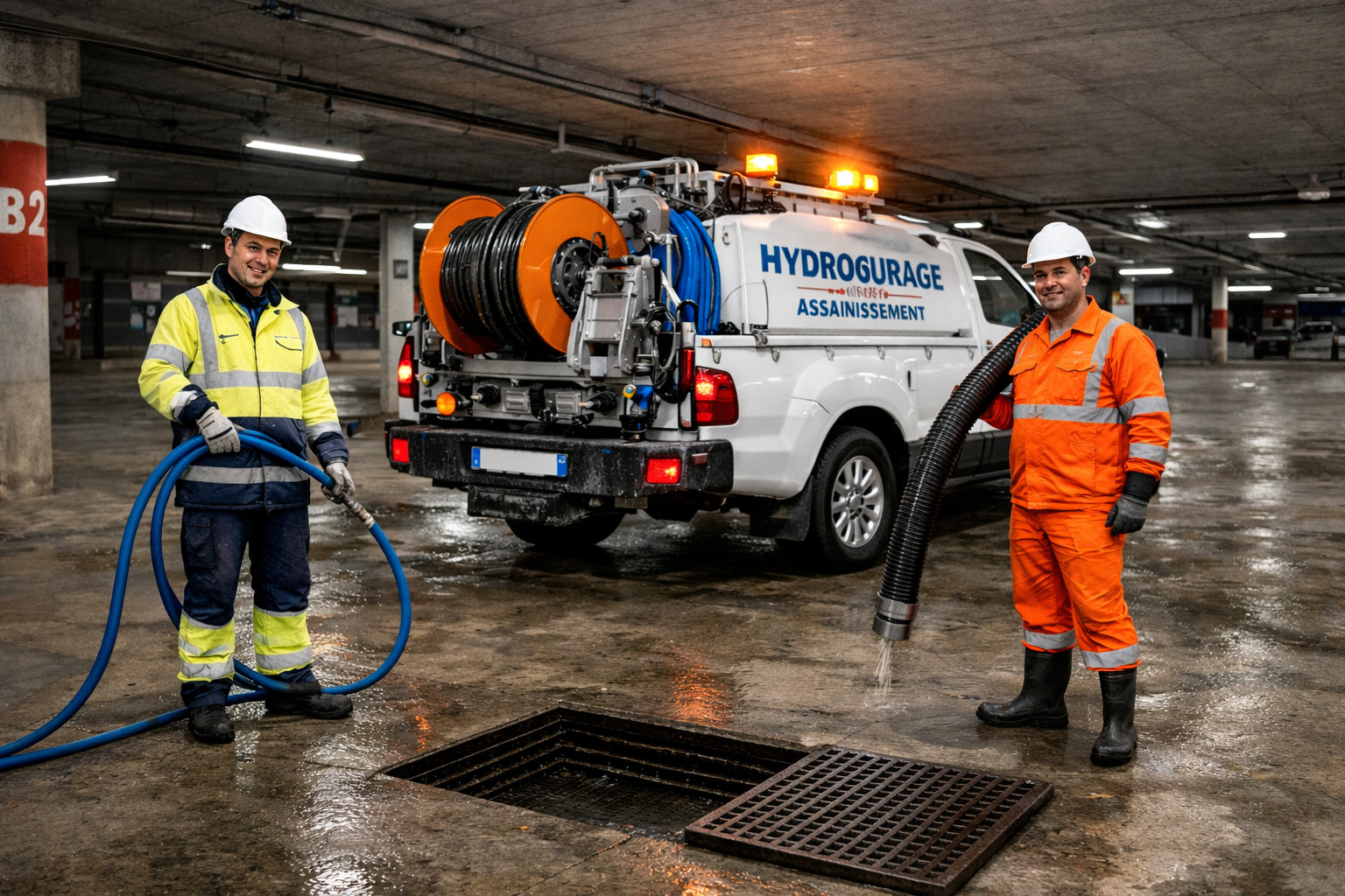 Image générée par IA représentant l'activité d'assaiinissement